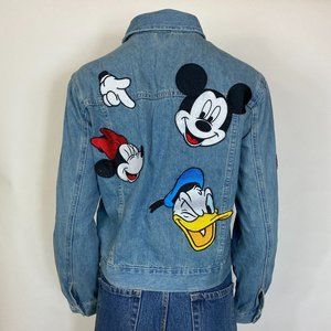ZARA Disney Jean Jacket Mickey Minnie Donald Denim
